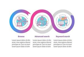 modèle d'infographie de vecteur d'optimisation de processus de recherche