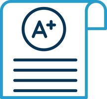 conception d'icônes vectorielles de notes d'étudiants vecteur