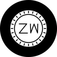 Zimbabwe cadran code vecteur icône