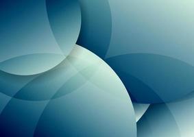 Couche de cercles bleus abstraits se chevauchant et ombre avec fond d'éclairage vecteur