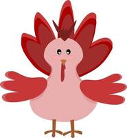 coloré content Merci donnant Turquie. rouge oiseau poulet vecteur. gratuit vecteur. vecteur