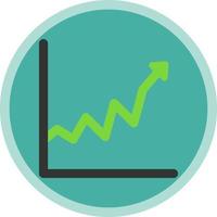 conception d'icône de vecteur de graphique en courbes