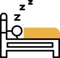 conception d'icône de vecteur de couchage