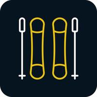 conception d'icônes vectorielles de ski vecteur