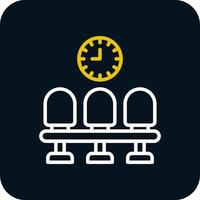 conception d'icône de vecteur de salle d'attente