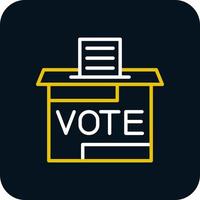 conception d'icône de vecteur de bulletin de vote
