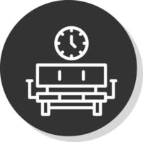 conception d'icône de vecteur de salle d'attente