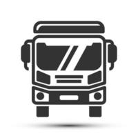 Facile un camion solide icône, terre transport la logistique en relation concept sur le blanc Contexte pour ux, ui conception vecteur