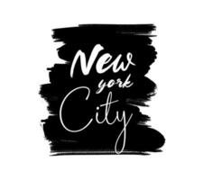 Nouveau york ville citation, T-shirt impression modèle. main tiré caractères phrase. en voyageant autocollant. vecteur