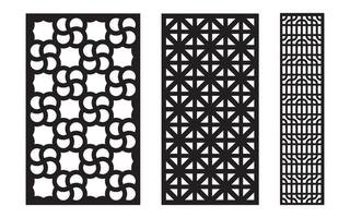 motifs floraux décoratifs, gabarit géométrique pour la découpe laser cnc vecteur