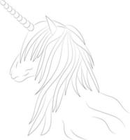 Licorne vecteur ligne art coloration pages Licorne illustration pour coloration livre