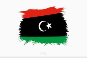grunge drapeau de Libye, vecteur abstrait grunge brossé drapeau de Libye.