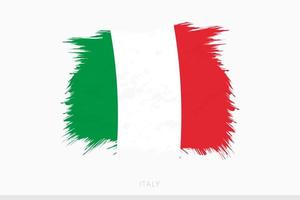 grunge drapeau de Italie, vecteur abstrait grunge brossé drapeau de Italie.