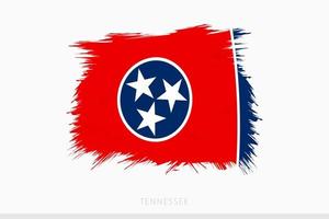 grunge drapeau de Tennessee, vecteur abstrait grunge brossé drapeau de Tennessee.