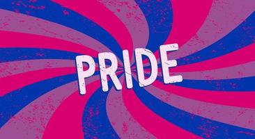 affiche ou bannière avec bisexuel drapeau. lgbt fierté. vecteur illustration modèle.