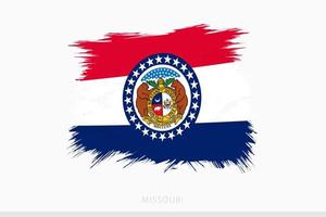 grunge drapeau de Missouri, vecteur abstrait grunge brossé drapeau de Missouri.