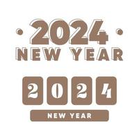 2024 Nouveau année logo texte conception ensemble. 2024 nombre conception modèle. calendrier Facile icône vecteur