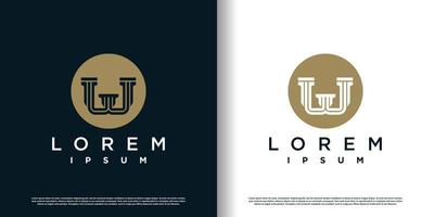 loi logo conception avec Créatif concept prime vecteur