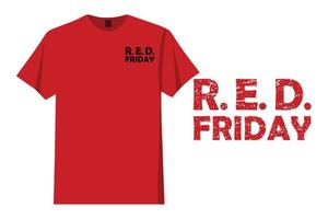 conception de t-shirt vendredi rouge vecteur