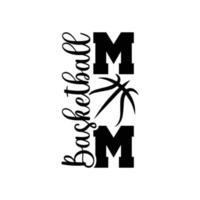 basketball maman typographie vecteur conception