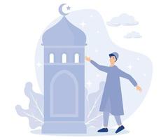 vecteur conception pendant Ramadan moment, Ramadan Karim, plat vecteur moderne illustration