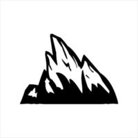 Montagne vecteur. Montagne vecteur isolé sur blanc Contexte. vecteur silhouette de montagnes et collines