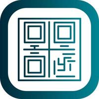 conception d'icône de vecteur de code qr