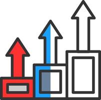 conception d'icône de vecteur de croissance