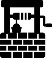 icône de vecteur de puits d'eau
