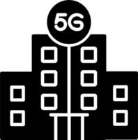 5g siège social vecteur icône