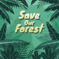 sauver notre conception de la forêt vecteur