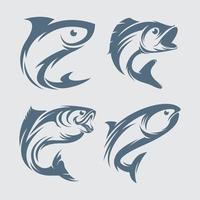 poisson illustration vecteur élément modèle agrafe art logo, icône, symbole, saumon, thon, Marin des vies, t chemise conception modifiable