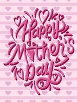 rose content de la mère journée caractères vecteur avec l'amour symbole génial pour salutation cartes, affiches et bannières