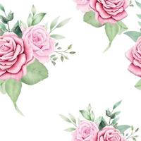 sans couture modèle floral Rose aquarelle vecteur