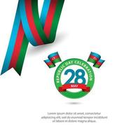 bonne fête de l'indépendance de l'Azerbaïdjan célébration conception créative illustration de conception de modèle de vecteur