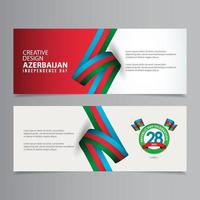 bonne fête de l'indépendance de l'Azerbaïdjan célébration conception créative illustration de conception de modèle de vecteur