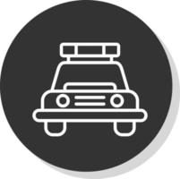 conception d'icône de vecteur de voiture de police