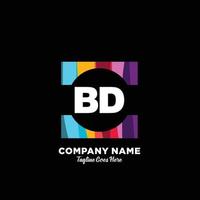 bd initiale logo avec coloré modèle vecteur. vecteur