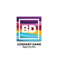 bd initiale logo avec coloré modèle vecteur. vecteur