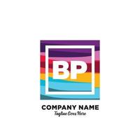 pb initiale logo avec coloré modèle vecteur. vecteur