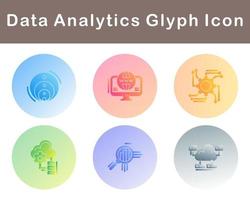 Les données analytique vecteur icône ensemble