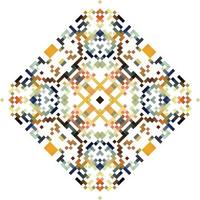 décoratif Contexte fabriqué de petit carrés. le riches décoration de abstrait motifs pour construction de en tissu ou papier. vecteur