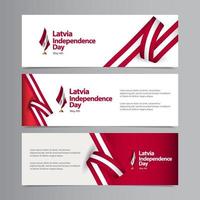 joyeux jour de l'indépendance de la Lettonie célébration conception créative illustration de conception de modèle vectoriel