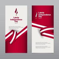 joyeux jour de l'indépendance de la Lettonie célébration design créatif vecteur modèle illustration de conception