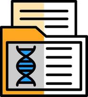 conception d'icône de vecteur de données génétiques