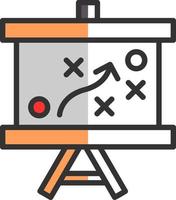 conception d'icône de vecteur de stratégie contra