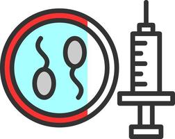 conception d'icône vectorielle de fécondation in vitro vecteur