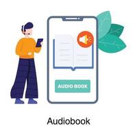 livre audio ou ensemble de leçons vecteur