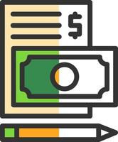 conception d'icône vectorielle de comptabilité d'exercice vecteur