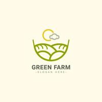 illustration de conception de modèle de ferme verte logo vector